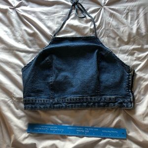 forever 21 halter jean jacket